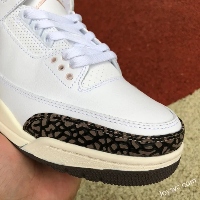 Air Jordan 3 CK9246-102 White Brown Pink