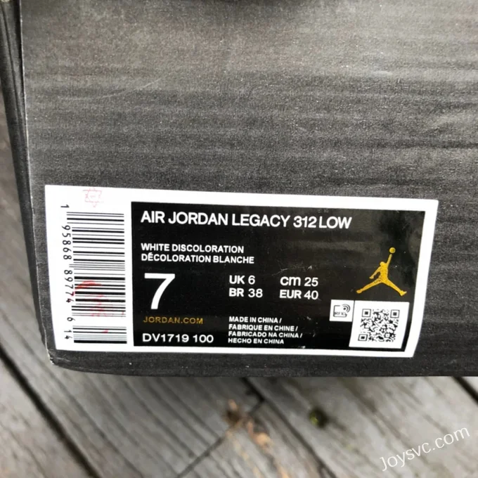 Air Jordan Legacy 312 Low DV1719-100 Black Blue