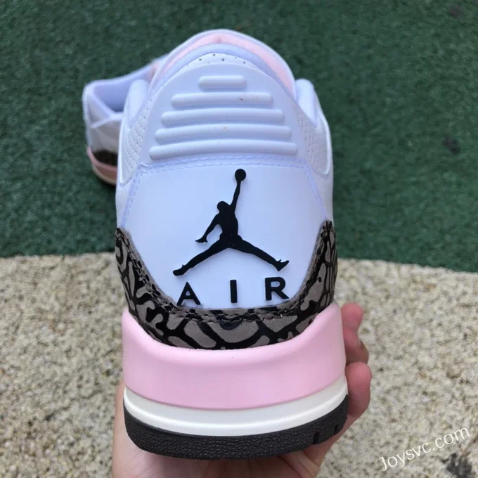 Air Jordan 3 Dark Mocha CK9246-102 White Brown Pink