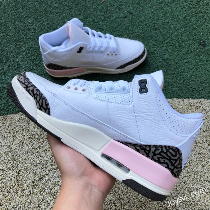 Air Jordan 3 Dark Mocha CK9246-102 White Brown Pink