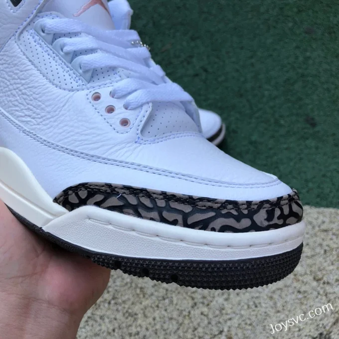 Air Jordan 3 Dark Mocha CK9246-102 White Brown Pink