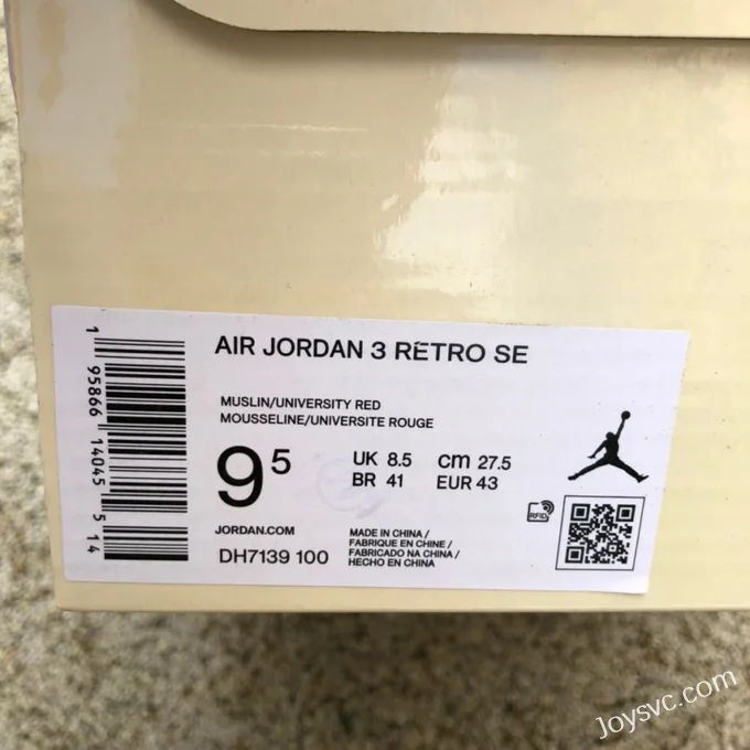 Air Jordan 3 DH7139-100 Beige Grey