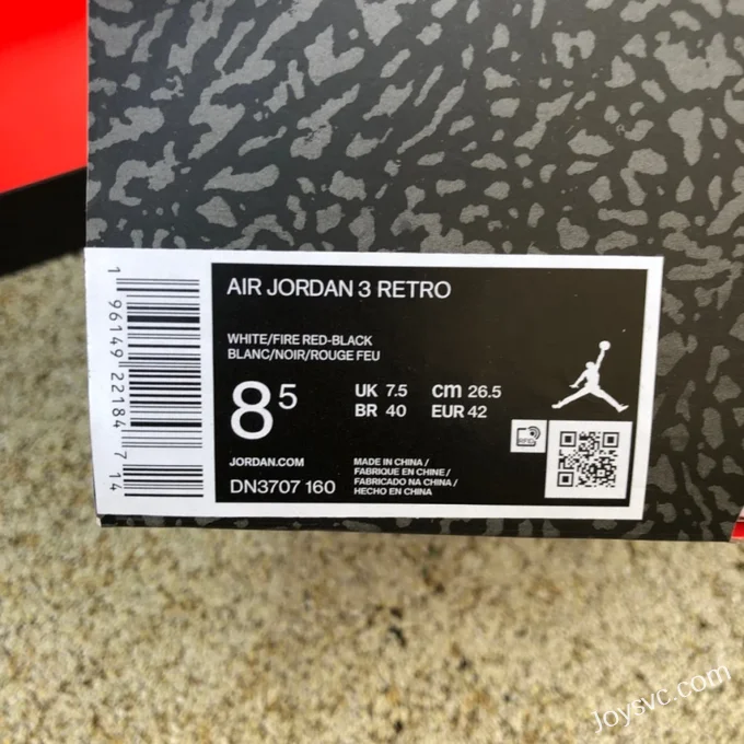 Air Jordan 3 DN3707-160 White Red