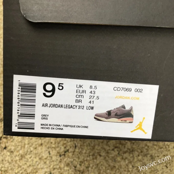 Air Jordan Legacy 312 Low CD7069-002 Grey Pink