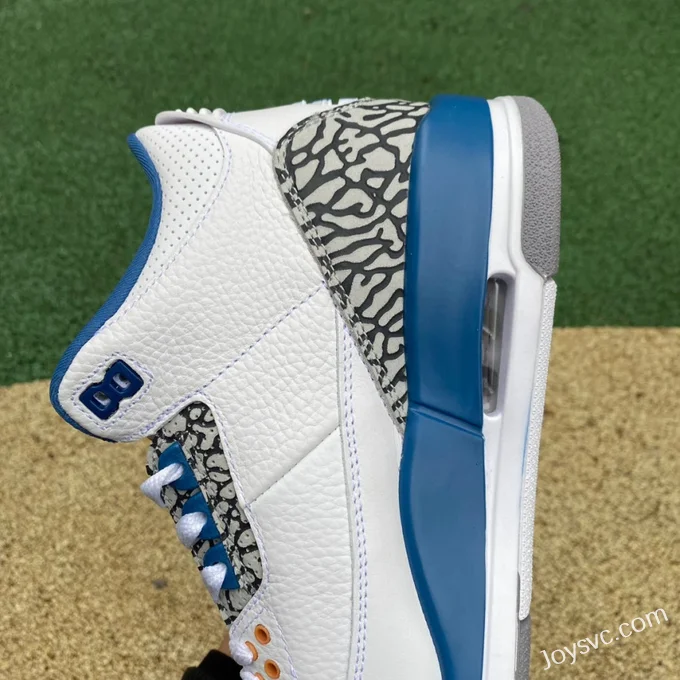 Air Jordan 3 Retro Wizards CT8532-148 White Blue Gold