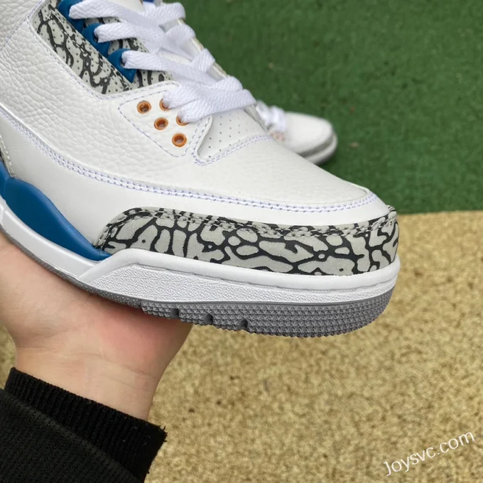 Air Jordan 3 Retro Wizards CT8532-148 White Blue Gold