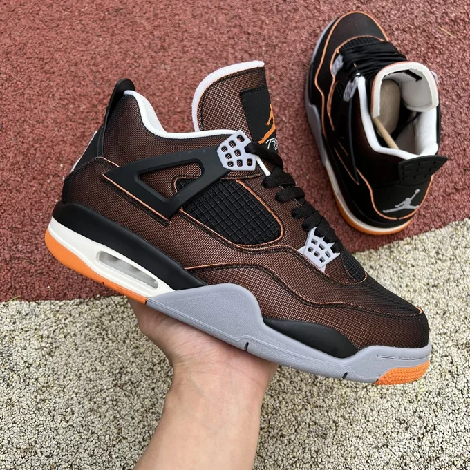 Air Jordan 4 CW7183-100 Black Orange