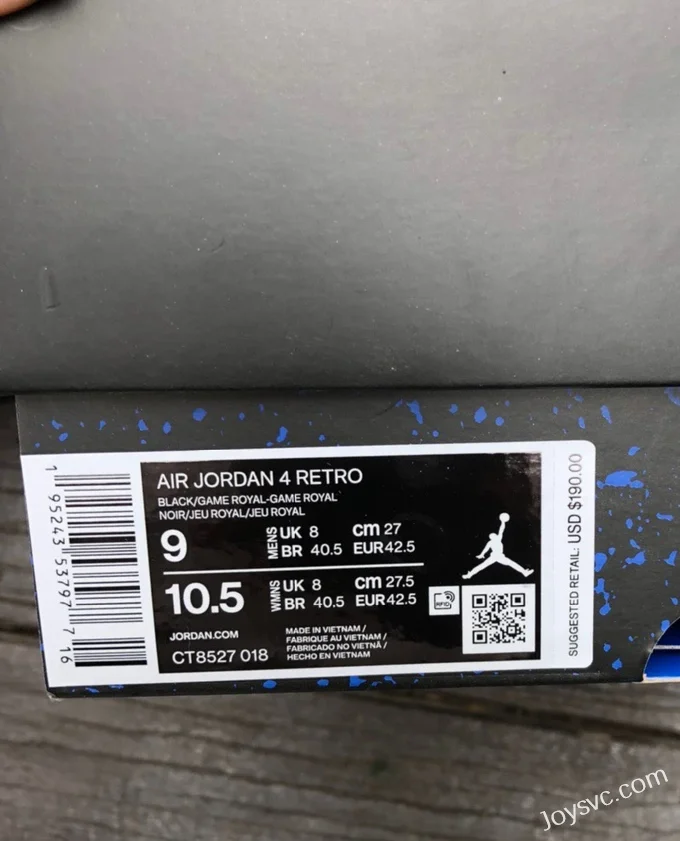 Air Jordan 4 CT8527-018 Black Blue