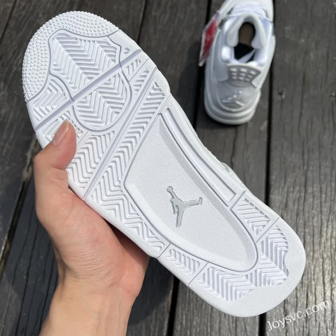 Air Jordan 4 Pure Money 408452-100 White Silver