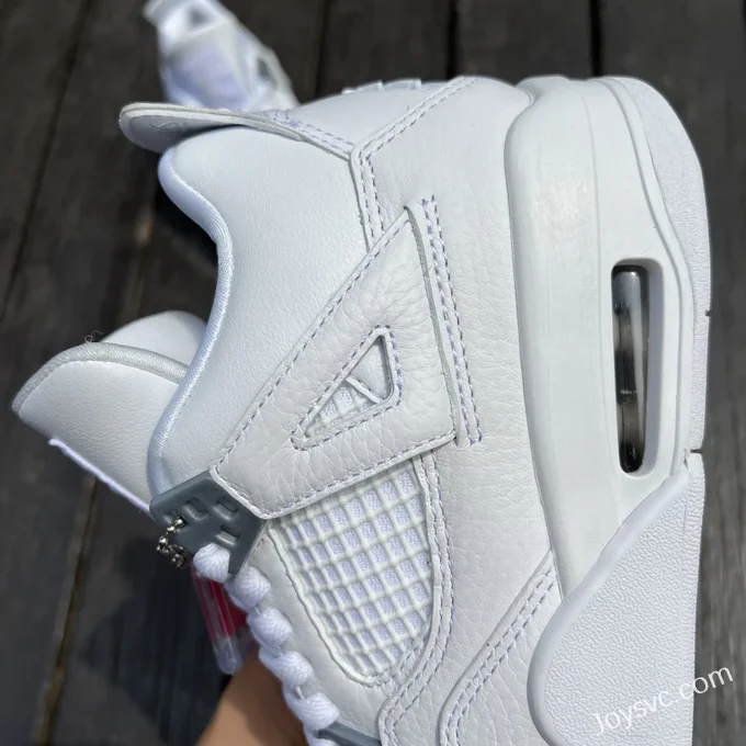 Air Jordan 4 Pure Money 408452-100 White Silver