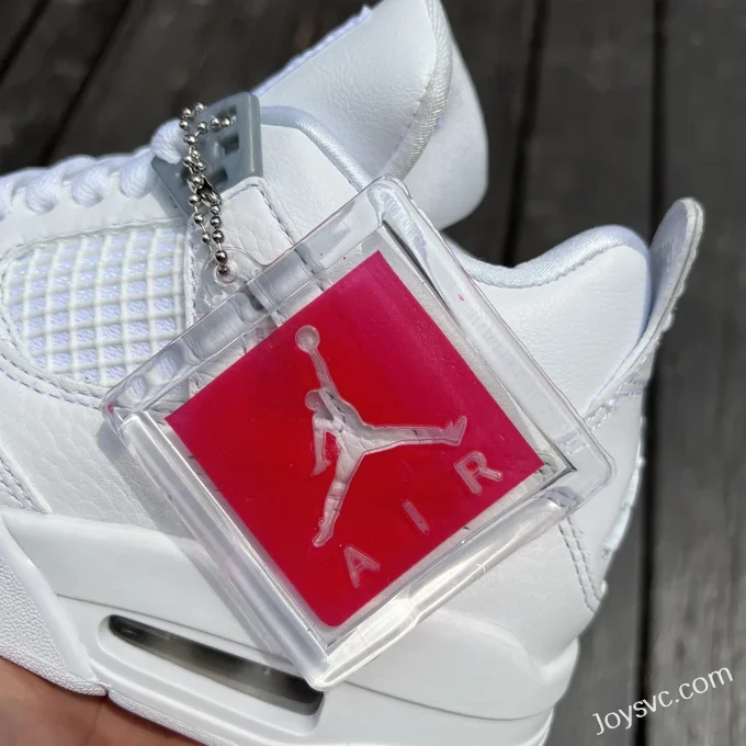 Air Jordan 4 Pure Money 408452-100 White Silver