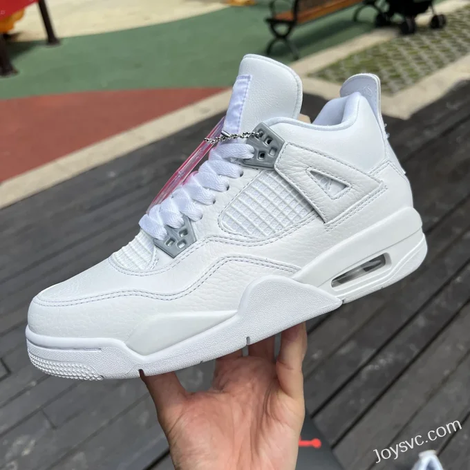 Air Jordan 4 Pure Money 408452-100 White Silver