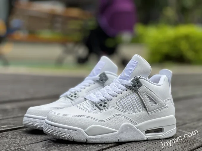 Air Jordan 4 Pure Money 408452-100 White Silver