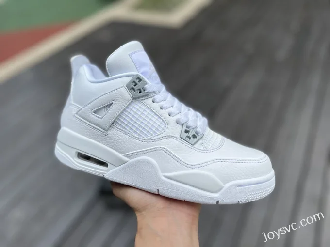 Air Jordan 4 Pure Money 408452-100 White Silver