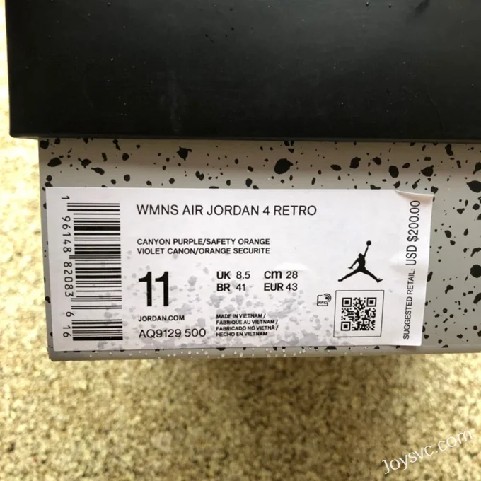 Air Jordan 4 Canyon Purple AQ9129-500