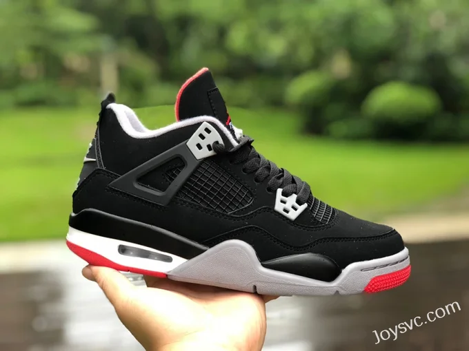 Air Jordan 4 Bred 408452-060 Black Red