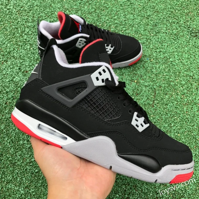 Air Jordan 4 Bred 408452-060 Black Red