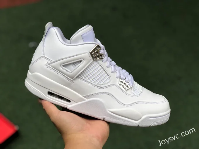 Air Jordan 4 Pure Money 408452-100 White Silver