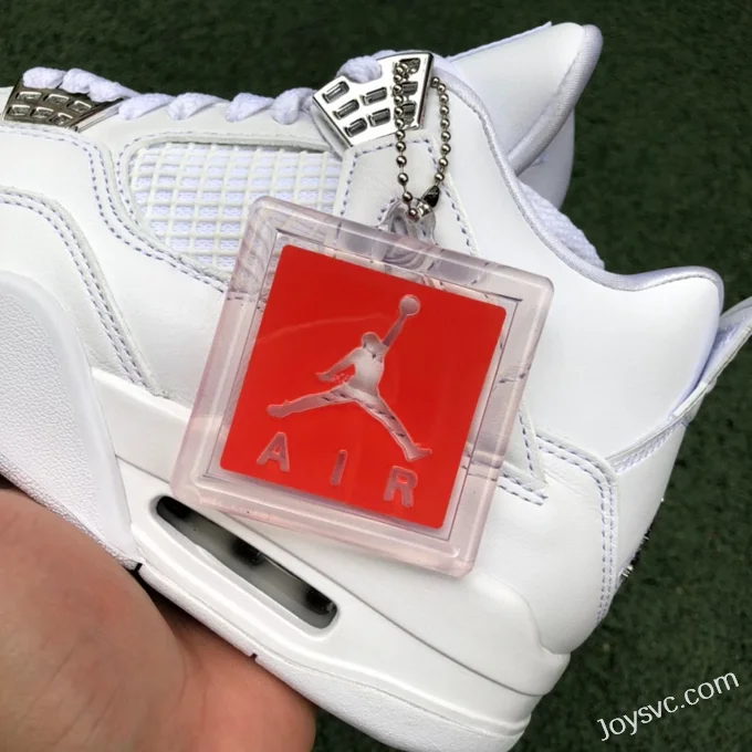 Air Jordan 4 Pure Money 408452-100 White Silver