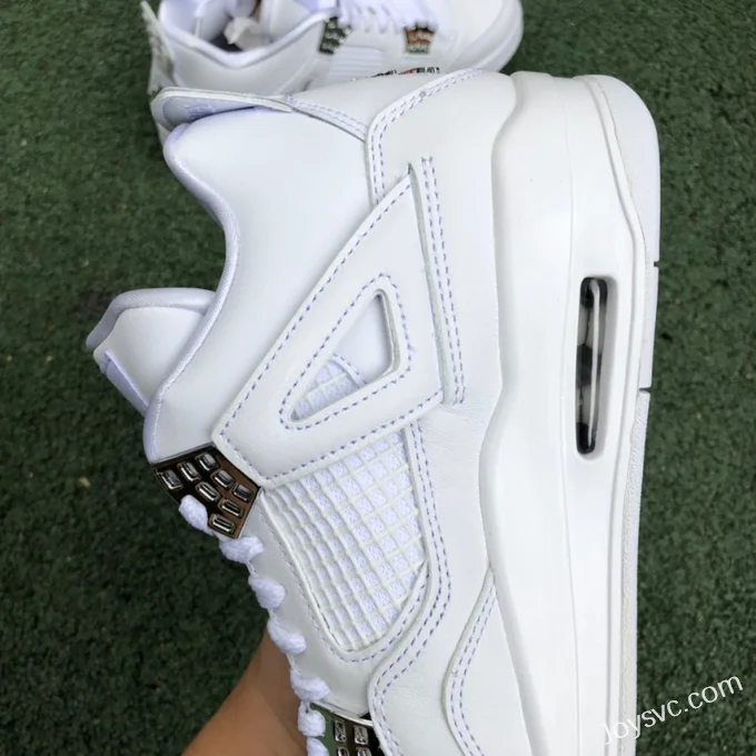 Air Jordan 4 Pure Money 408452-100 White Silver