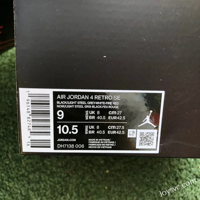 Air Jordan 4 Black Canvas DH7138-006