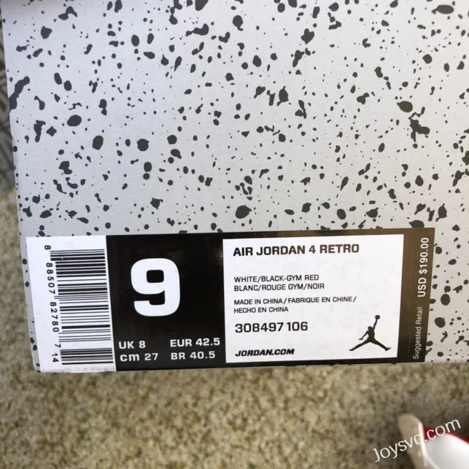 Air Jordan 4 Alternate '89 308497-106 White Red