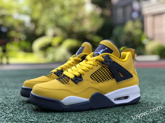 Air Jordan 4 Retro 408452-700 Black Yellow