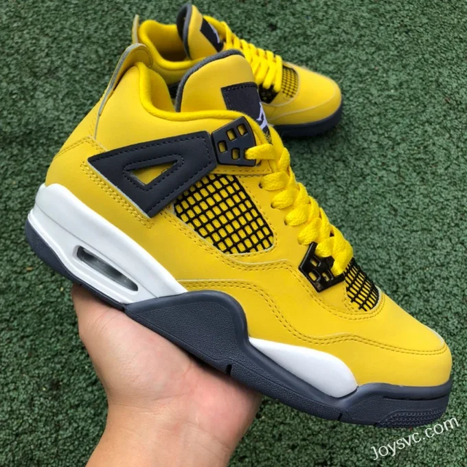 Air Jordan 4 Retro 408452-700 Black Yellow