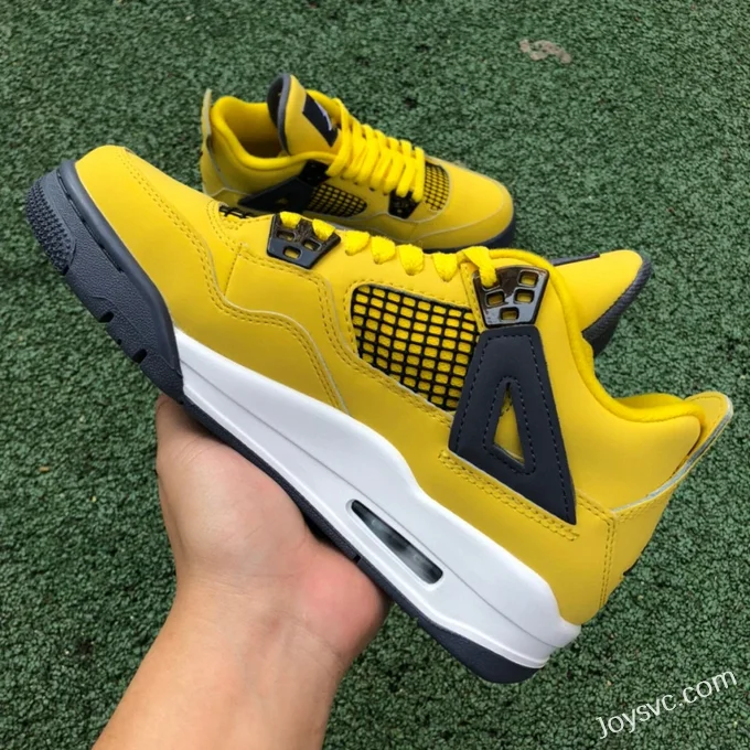 Air Jordan 4 Retro 408452-700 Black Yellow