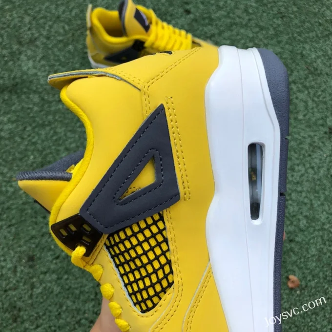 Air Jordan 4 Retro 408452-700 Black Yellow