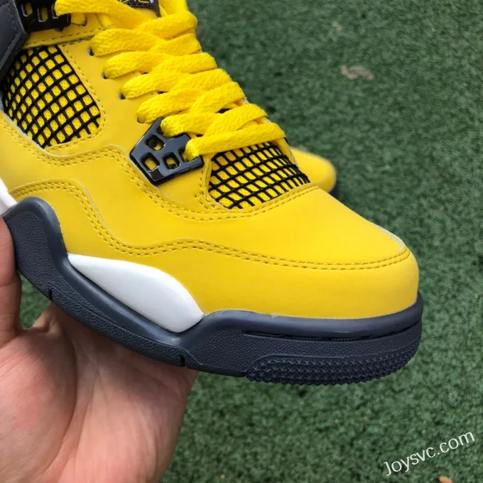 Air Jordan 4 Retro 408452-700 Black Yellow