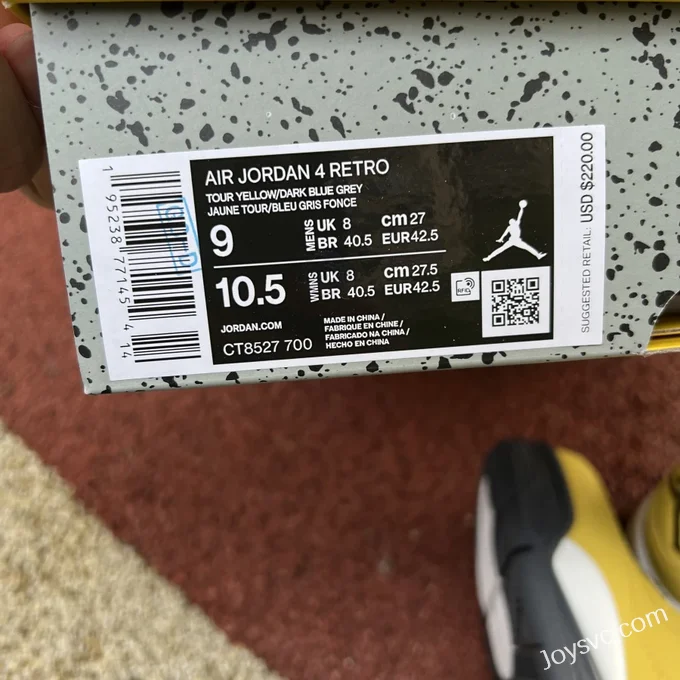 Air Jordan 4 CT8527-700 Black Yellow