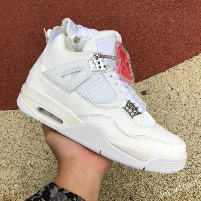 Air Jordan 4 Pure Money 408452-100 White Silver