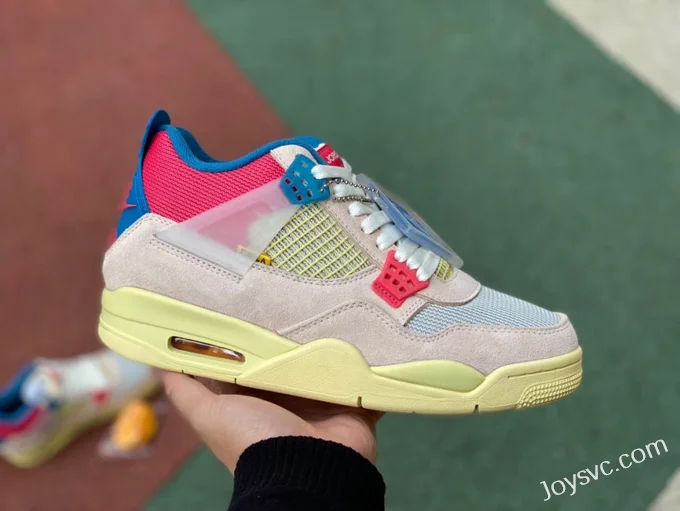 Air Jordan 4 x Union DC9533-800 Pink Blue