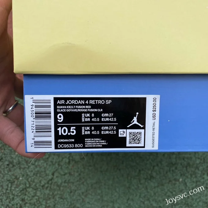 Air Jordan 4 x Union DC9533-800 Pink Blue