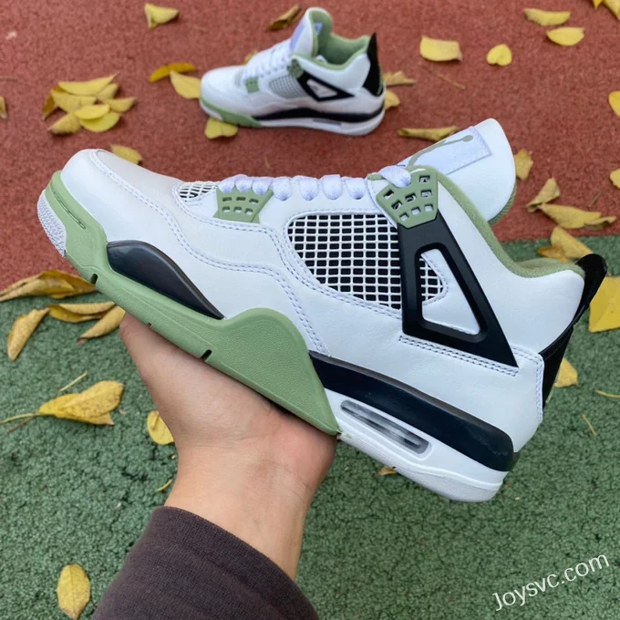 Air Jordan 4 AQ9129-103 White Green Black