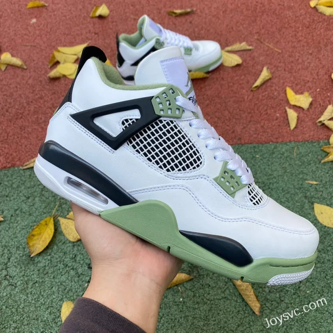 Air Jordan 4 AQ9129-103 White Green Black