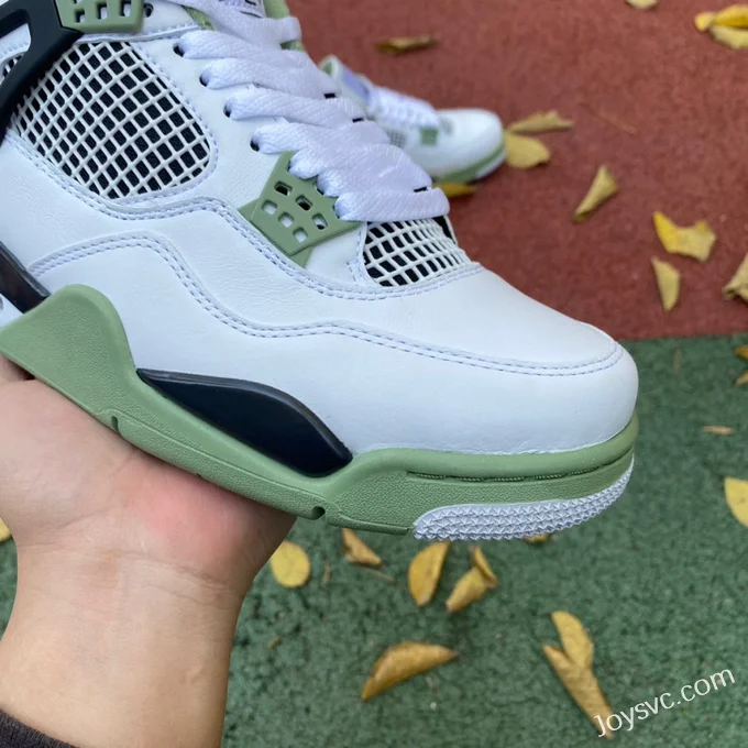 Air Jordan 4 AQ9129-103 White Green Black