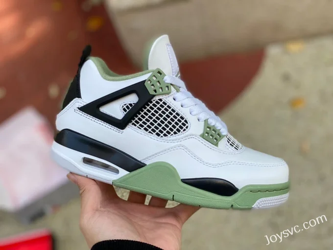 Air Jordan 4 AQ9129-103 White Green Black