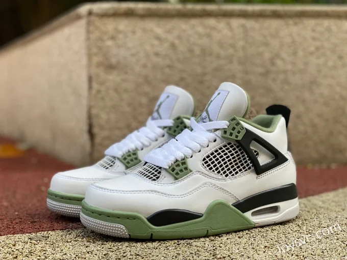 Air Jordan 4 AQ9129-103 White Green Black