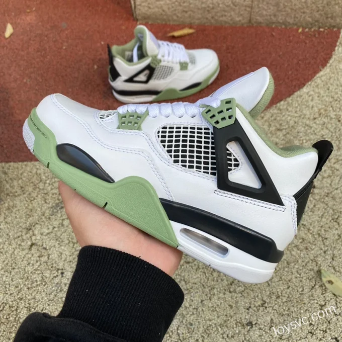 Air Jordan 4 AQ9129-103 White Green Black