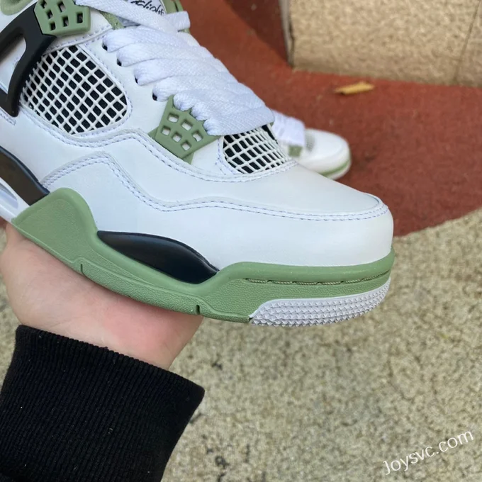 Air Jordan 4 AQ9129-103 White Green Black