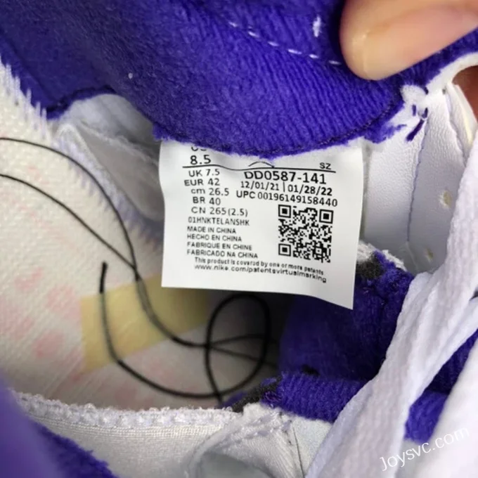 Air Jordan 5 Concord DD0587-141 White Purple