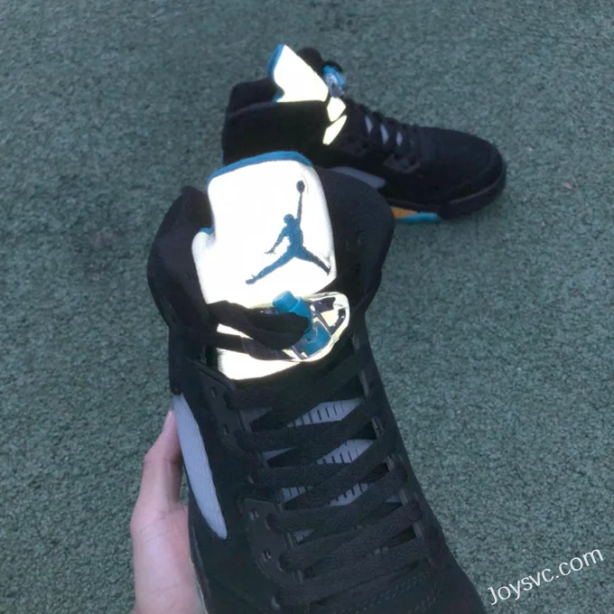 Air Jordan 5 Aqua DD0587-047 Black Yellow Blue