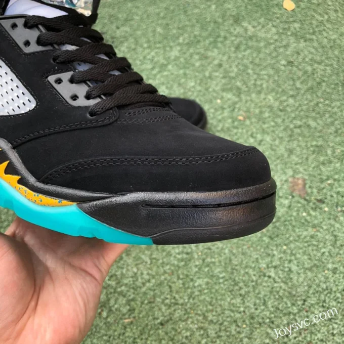 Air Jordan 5 Aqua DD0587-047 Black Yellow Blue