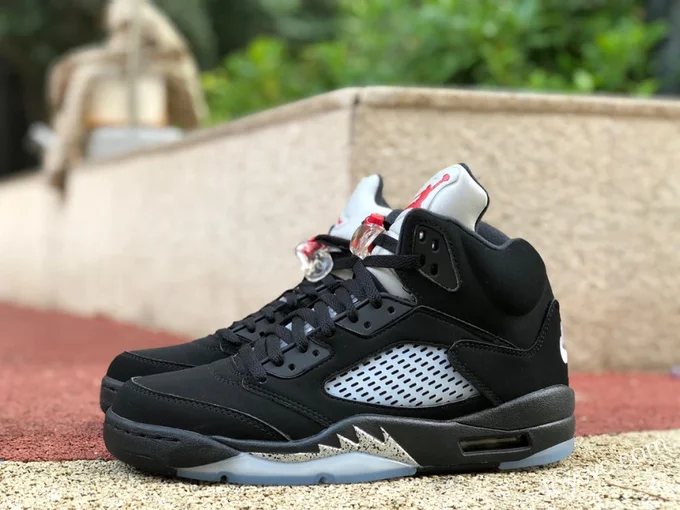 Air Jordan 5 OG Metallic Black Retro Basketball Shoes 845035-003