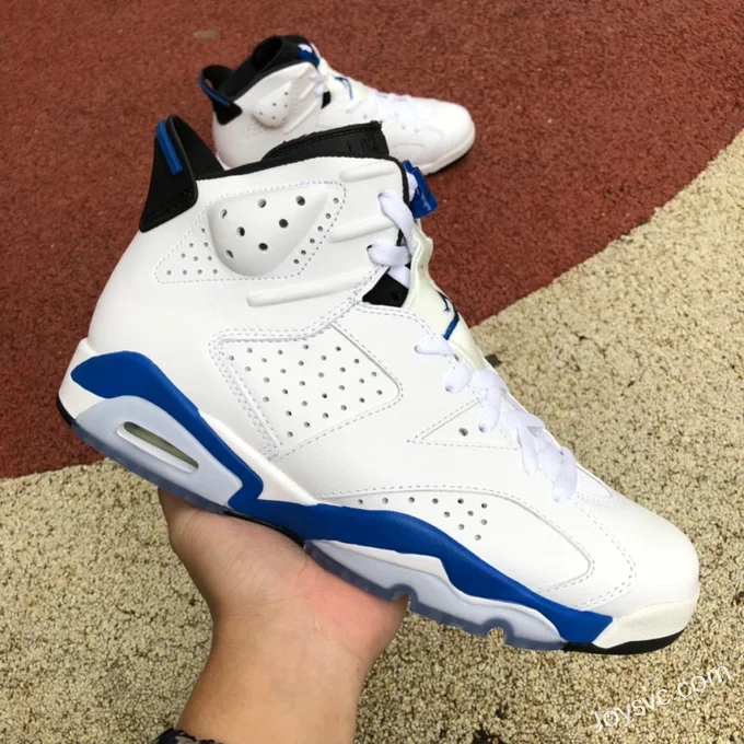 Air Jordan 6 Sport Blue Retro Basketball Shoes 384663-107