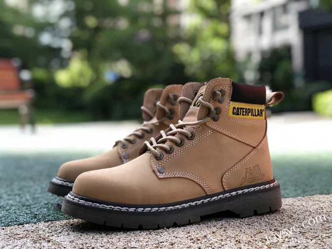 Caterpillar Crystal Sole Yellow Boots - Classic Colorado High Work Boots