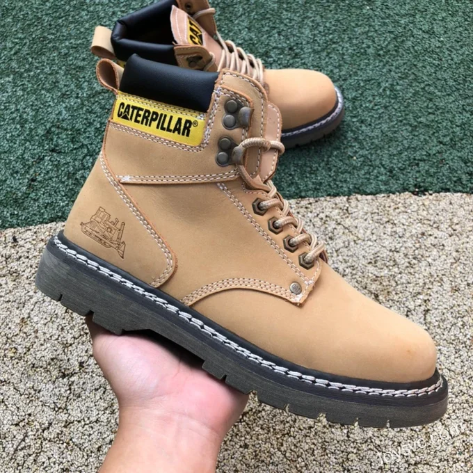 Caterpillar Crystal Sole Yellow Boots - Classic Colorado High Work Boots