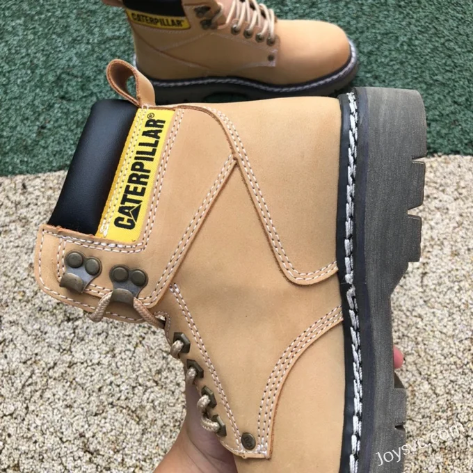 Caterpillar Crystal Sole Yellow Boots - Classic Colorado High Work Boots